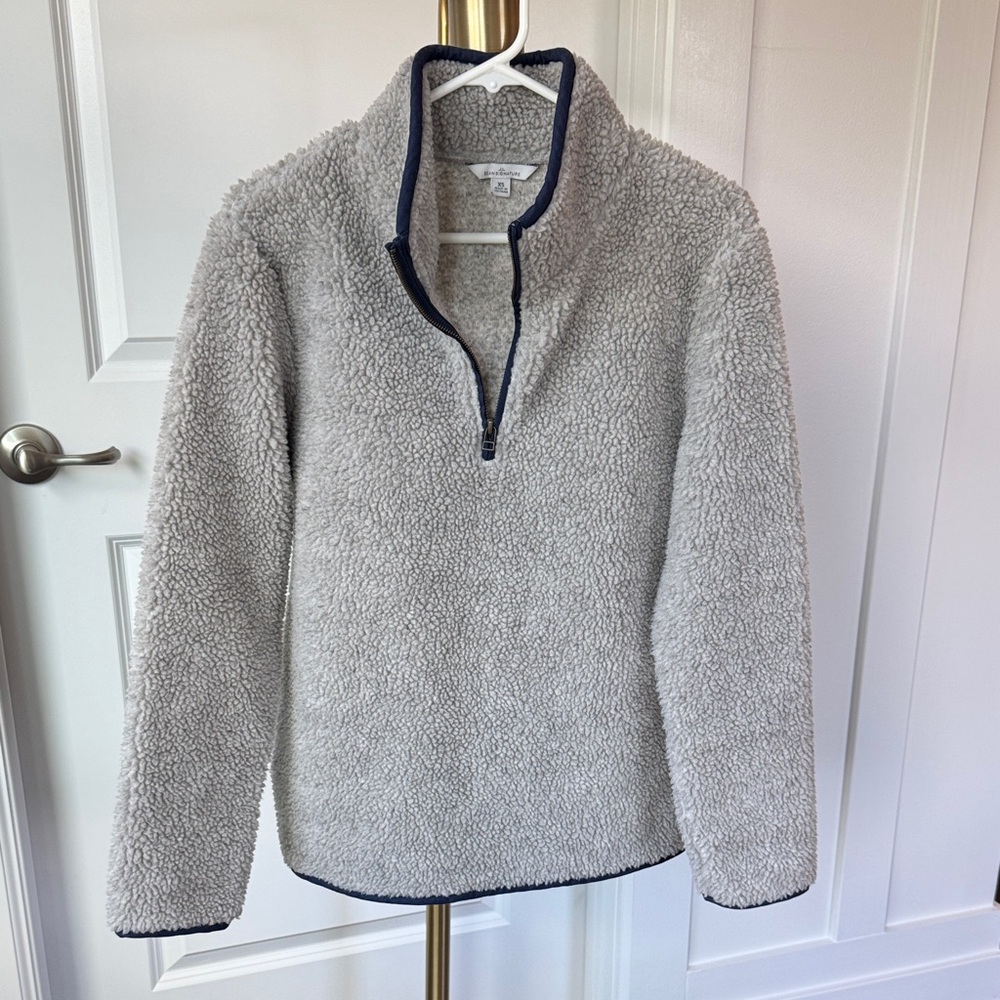 L.L. Bean Men's Light Gray Zip-Up Sweater